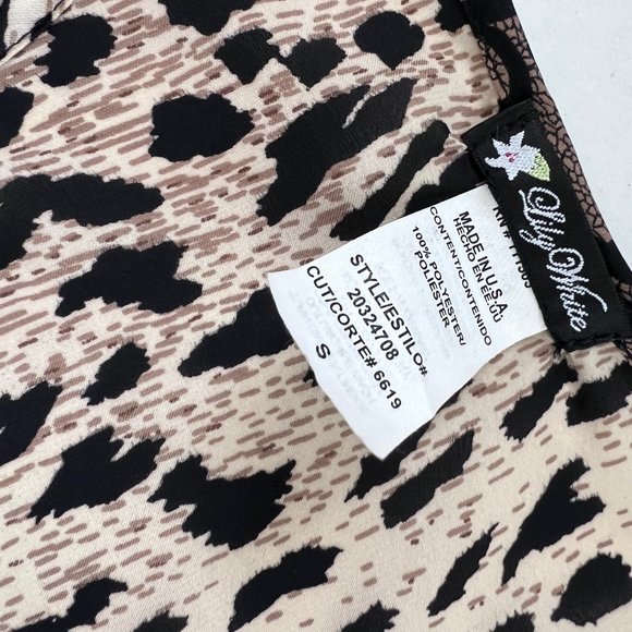 Lily White Leopard and Lace Look Dressy Tank Size Small - Picture 2 of 6